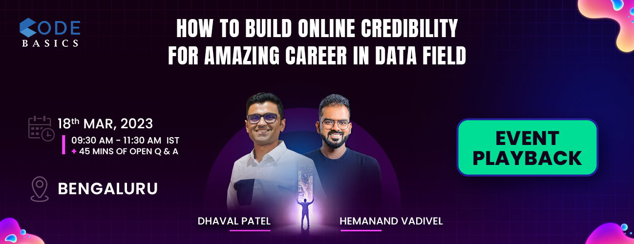 [Playback] How to Build Online Credibility for Amazing Career in Data Field